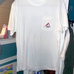 Men’s Aftco White pocket cotton graphic tee so Medium